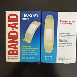 Band-Aid Tru-Stay Sheer Bandages - 40 All-One-Size per Box, 4-Sided Seal