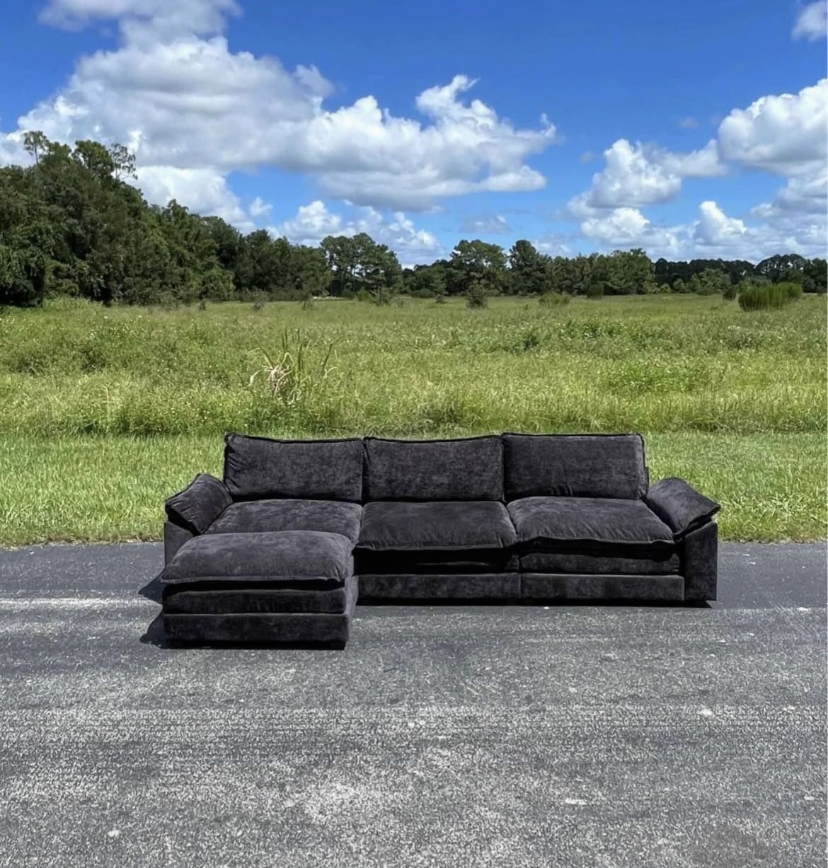 Reversible L Chaise Cloud Couch Sectional [FREE Delivery🚚]