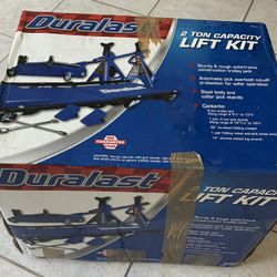 Duralast 2-ton Lift Kit- Jack, 4 Stands, Creeper, Chocks, Lug Wrench