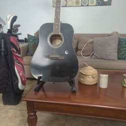 Epiphone Dreadnought Acoustic Guitar With Stand 