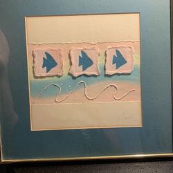 Modern Art- Title: “Mini Tropics” 16X 16 Modern Art Professionally Framed 