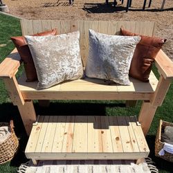 Handcrafted Rustic Bench 