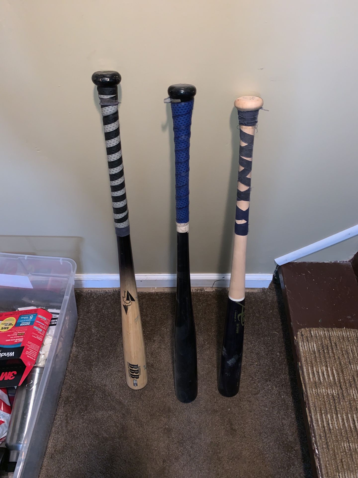 Wooden baseball bats
