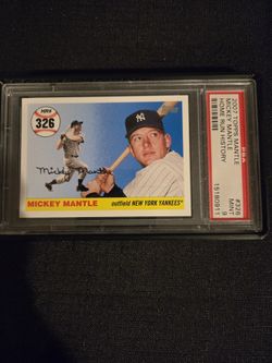 2007 Topps MICKEY MANTLE Home RUN #326 PSA 9