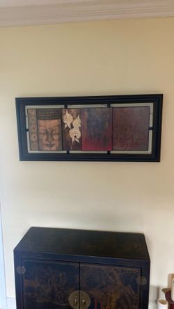 Asian Chinese Buddha Orchid picture art Bombay Co