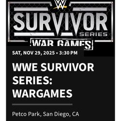 WWE SURVIVOR SERIES: WAR GAMES, Petco Park, San Diego, CA