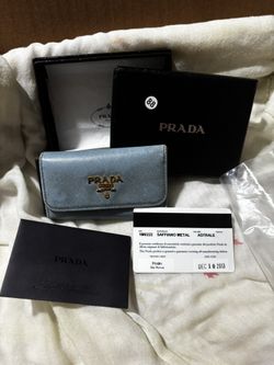 PRADA Key Holder (6 Key Rings) w/ Authenticity Card