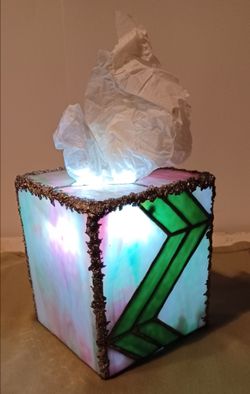Stained Glass-Like Tissue Box Cover - Very Beautiful