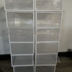 Built Shoe Storage Boxes All 12 For $30 The Size Is 13x5.5 Inches 