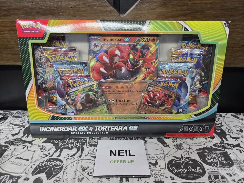 POKEMON INCINEROAR EX AND TORTERRA EX BOX