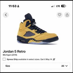 2019 Air Jordan 5 Retro SP 'Michigan'