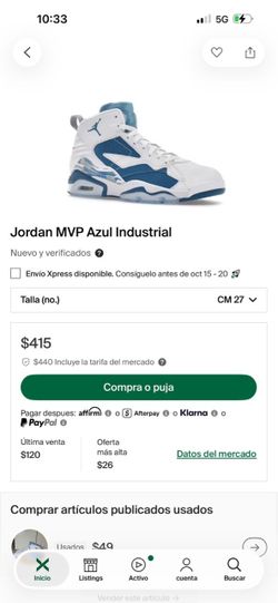 JORDAN MVP BLUE SIZE 9