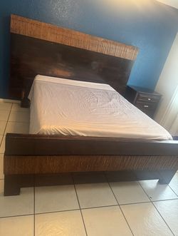Queen Bed Frame With Night Stand