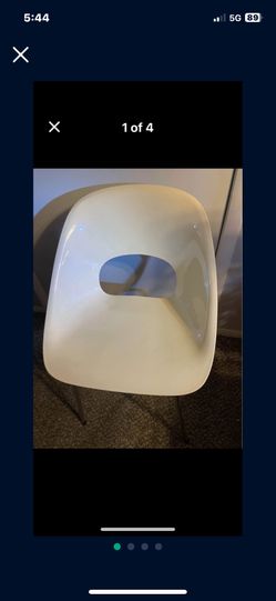 ACRYLIC ACCENT OVAL SHAPED SIDE CHAIR WITH METAL LEGS FOR DINING ROOM, KITCHEN & LIVING ROOM 