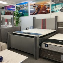 🔥TAX SEASON FURNITURE SALE 🇺🇸 SOPHISTICATED 5pc BEDROOM SET WITH BUILT-IN LED 35% OFF RETAIL🤩
