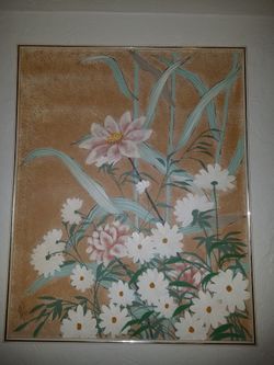 **ART LOVERS** Lee Reynolds canvas painting very large