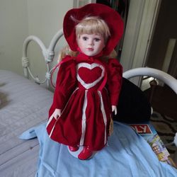 Porcelain Valentine's Day Doll