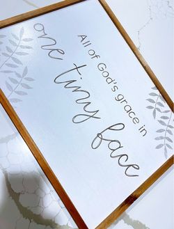 Framed Wood Sign – All of God's Grace