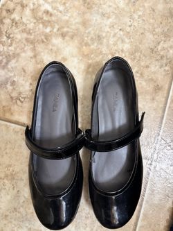 Zanea Black Patent Mary Jane Flats