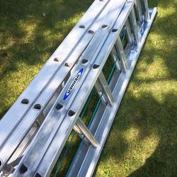 Two 24ft Aluminum Extension Ladders