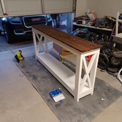 Custom Entryway Console Table Wood.