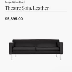 “Design Within Reach” Modern Real Leather Sofa Couch Loveseat