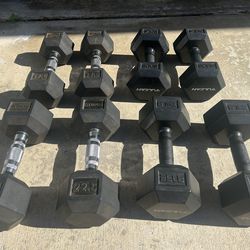Rogue & Vulcan Hex Dumbbells – 17.5, 20, 22.5, 25 lb Pairs – Great Condition (225 OBO)