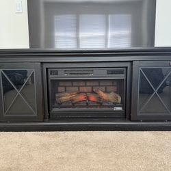 Electric Fireplace TV Stand / Media Console – Great Condition