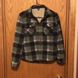 Eddie Bauer Flannel Coat Boys 10/12