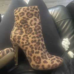 Leopard Ankle Boots