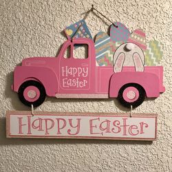 Brand-new Happy Easter Pink Bunny Truck 