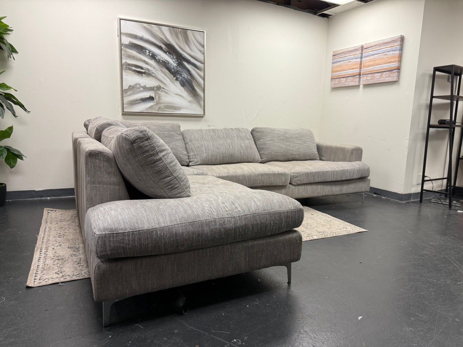 LH Imports Sectional Sofa with Chaise (MSRP $2,700) - Delivery Available!