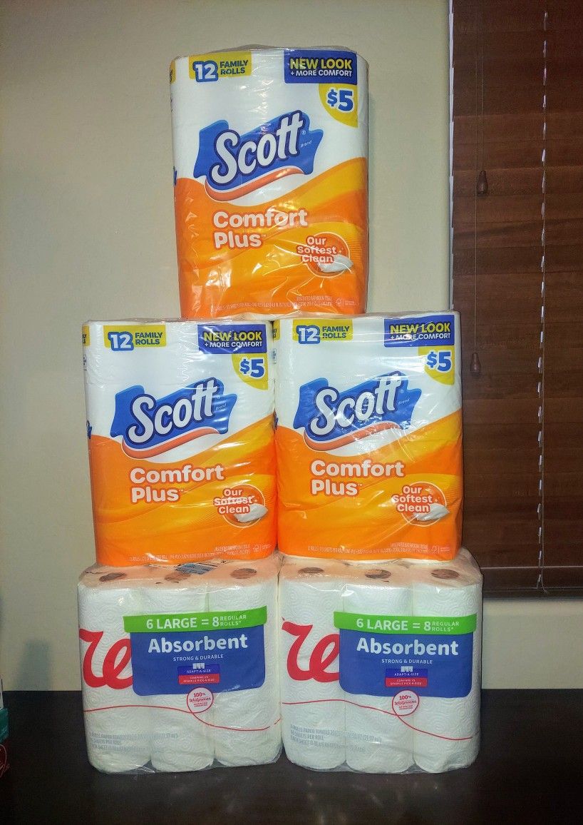Toilet Paper & Paper Towel Bundle  - 5 For $20
