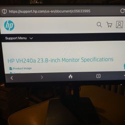 HP VH240a 23.8" Monitor