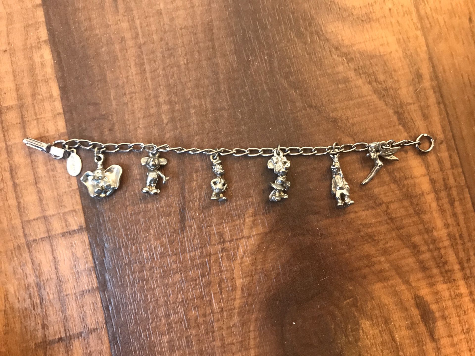 Disney silver charm bracelet