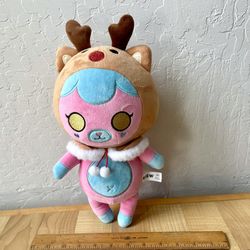 KREW District Holiday Rainbow Teddy Unicorn Plush 13" - Reindeer