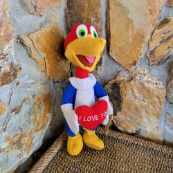 Heart Carrying Woody Woodpecker Plush