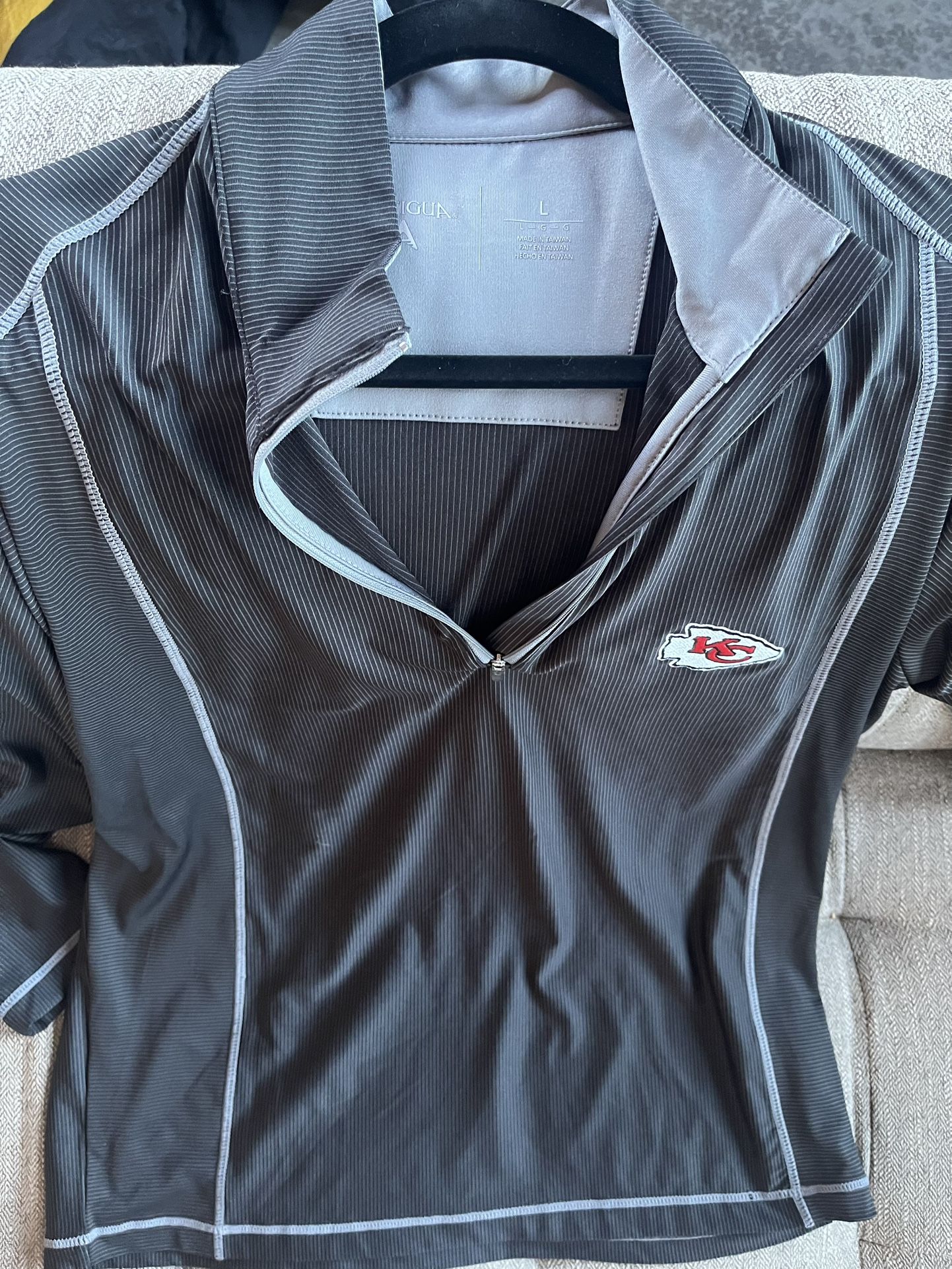 Chiefs Pullover Quarter Zip - Antigua Brand - Large