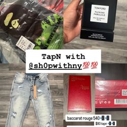 6pcs bundle!! Bape shirts, ksubi jeans, Baccarat rouge 540, And tom ford!