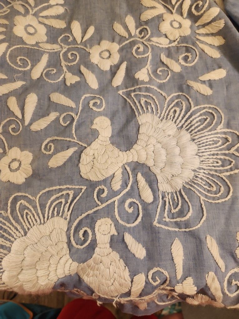 Light Blue And White Lace Shirt 《REN. FAIR.》