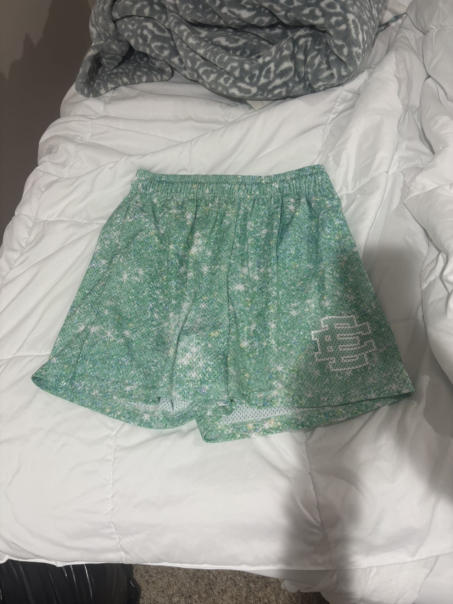 Eric Emmanuel Green Sparkle Shorts