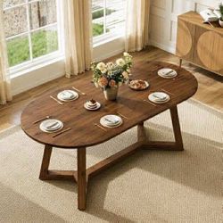 Solid Wood Dining Table, Kitchen Table, Living Room Office Accent Dining Table Gathering Table.