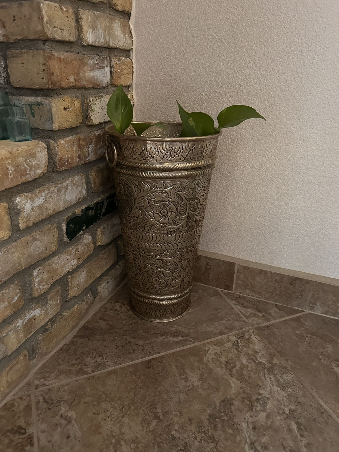 UNIQUE BRASS CONTAINER ~ VASE