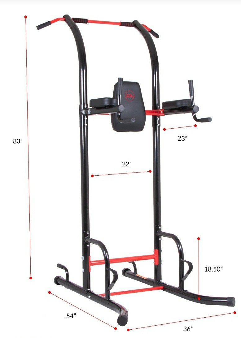 Power Tower with Pull Up Station, Dip Bars, Push Up Bars, Vertical Knee Raise for Ab Workouts
