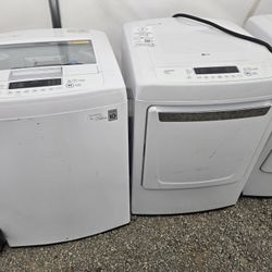 Lg Washer And Dryer Set Electric Topload 30-day Warranty 
