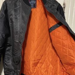 Bleeker and Mercer Men's Size XL Black Bomber Jacket Quilted Insulated utility