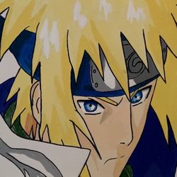 Naruto Anime Minato Painting 