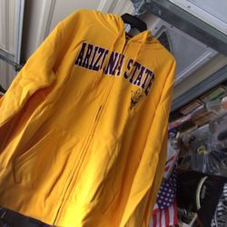 Arizona State Zip Up Sweatshirt Hoodie Size Adult L