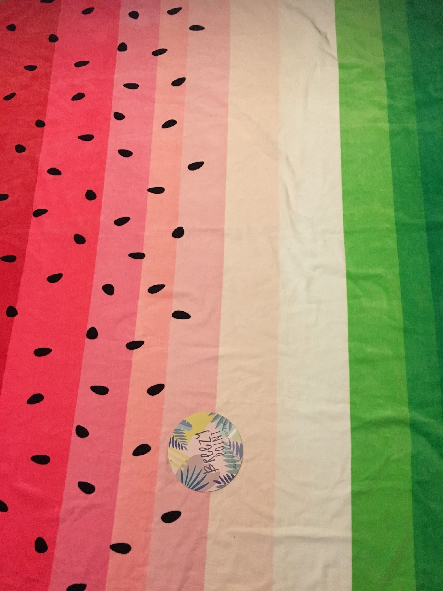 Unique Two Person Striped Pool/Beach Towel - Approx 58” By 70”