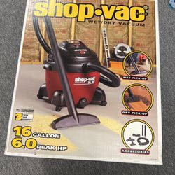 shop vac - 16G/6.0HP brand new